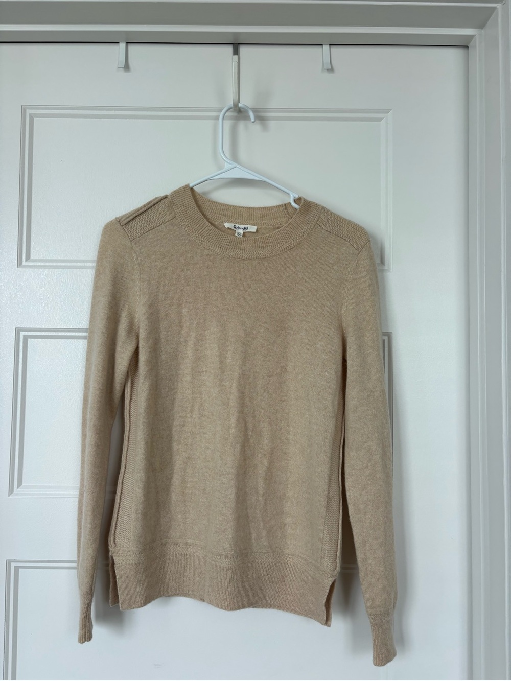 Splendid Beige Crewneck Sweater